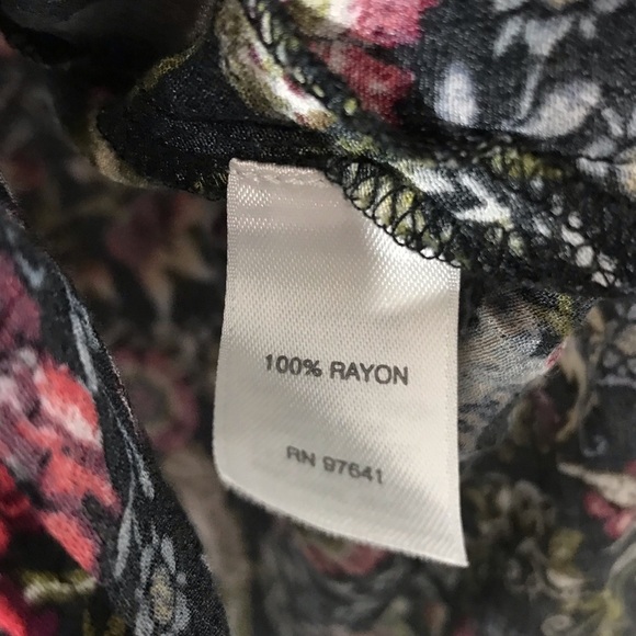 J. Jill Womens Dark Romantic Whimsical Floral Long Tunic Top Small Whimsygoth - Picture 6 of 9